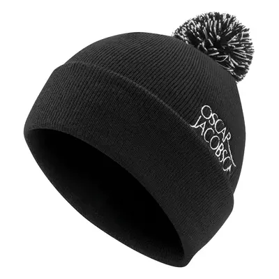 OSCAR JACOBSON KNITTED II BOBBLE HAT - BLACK