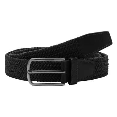 LYLE & SCOTT WOVEN GOLF BELT - JET BLACK - M/L