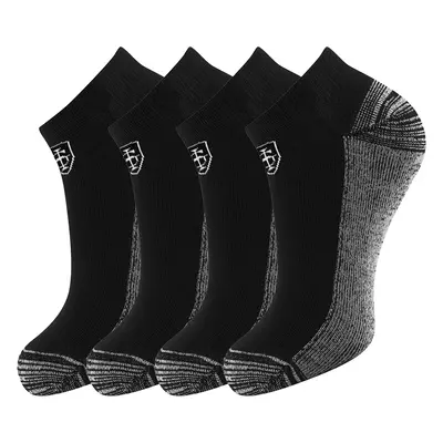 ISLAND GREEN MENS COMFORT TECH ANKLE SOCKS - BLACK / 4 PACK