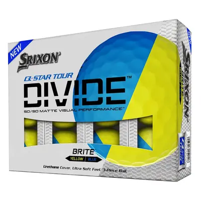 SRIXON Q STAR TOUR DIVIDE GOLF BALLS - YELLOW / BLUE - 1 Dozen