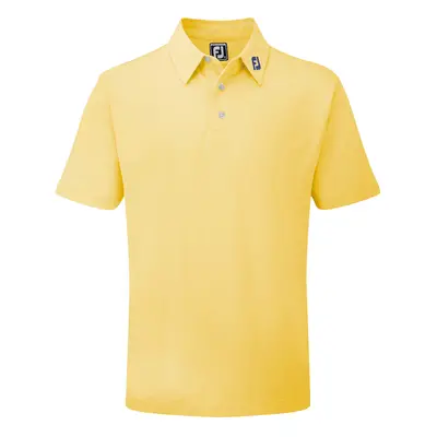 FOOTJOY 2025 STRETCH PIQUE ATHLETIC FIT GOLF POLO SHIRT - Yellow - 91839 , S