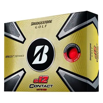 BRIDGESTONE E12 CONTACT GOLF BALLS - MATTE RED - 1 Dozen