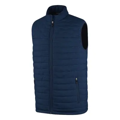 ISLAND GREEN THERMO TECH PADDED FULL ZIP GILET - NAVY - L