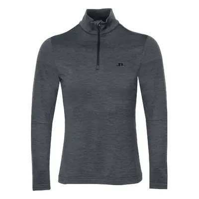 J.LINDEBERG DESTRY 1/4 ZIP GOLF MIDLAYER - DARK GREY MELANGE - M