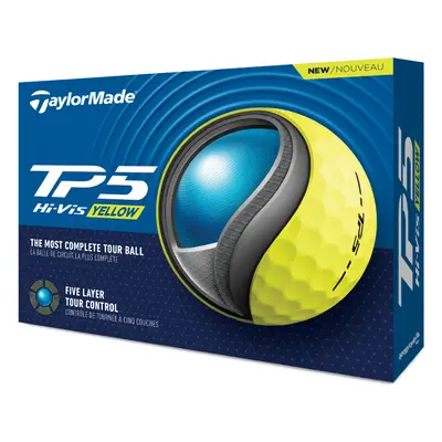 TAYLORMADE TP5 GOLF BALLS - YELLOW - 1 Dozen