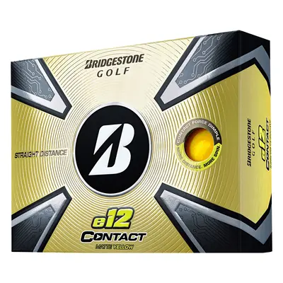 BRIDGESTONE E12 CONTACT GOLF BALLS - MATTE YELLOW - 1 Dozen