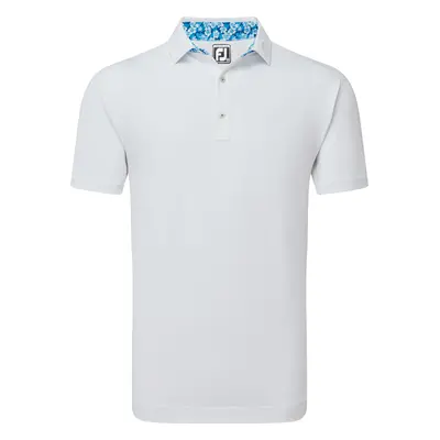 FOOTJOY PRIMROSE TRIM PIQUE GOLF POLO SHIRT 81592 - WHITE - XL