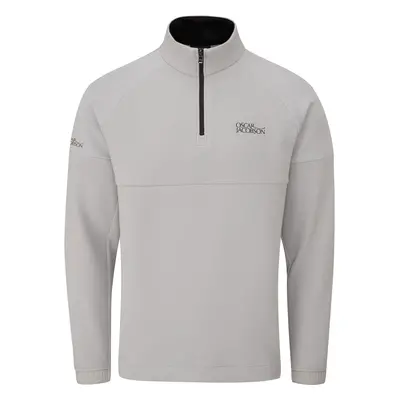 OSCAR JACOBSON LOCKHART TOUR 1/4 ZIP GOLF PULLOVER - LUNAR GREY - 2XL