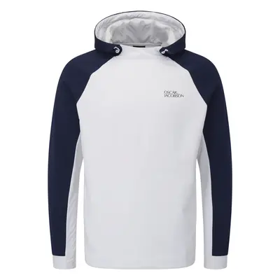 OSCAR JACOBSON OAKWAYS HOODIE - WHITE / NAVY - 2XL