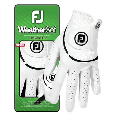 FOOTJOY 2025 WEATHERSOF LADIES ALL WEATHER GOLF GLOVE - WHITE / BLACK - LH (FOR RH GOLFER) , S