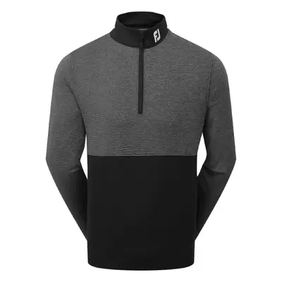 FOOTJOY SPACE DYE BLOCK CHILL-OUT GOLF PULLOVER 89908 - BLACK - S