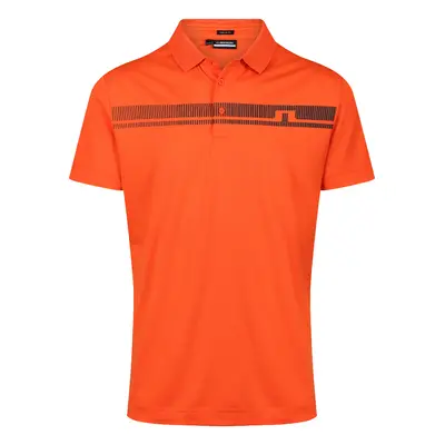 J.LINDEBERG KLAS GOLF POLO SHIRT - TANGERINE TANGO - 2XL