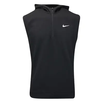 NIKE TOUR VEST GOLF HOODIE PIQUE - BLACK - M