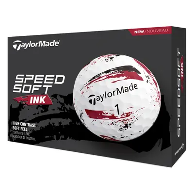 TAYLORMADE SPEEDSOFT INK GOLF BALLS - RED - 1 Dozen