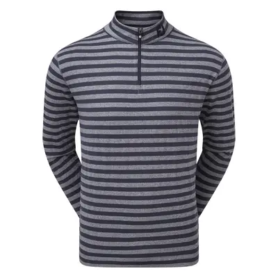 FOOTJOY PEACHED JERSEY TONAL STRIPE CHILL-OUT GOLF PULLOVER 88444 - NAVY - XL