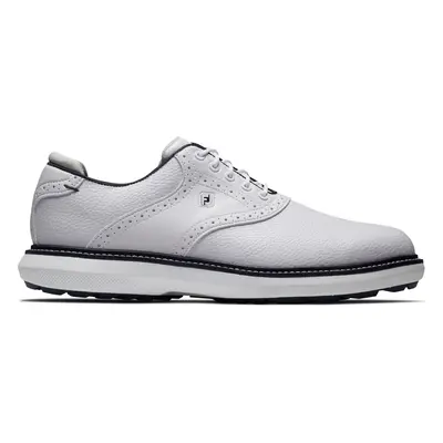 FOOTJOY FJ TRADITIONS SPIKELESS 57927 GOLF SHOES - WHITE / NAVY - 11 UK