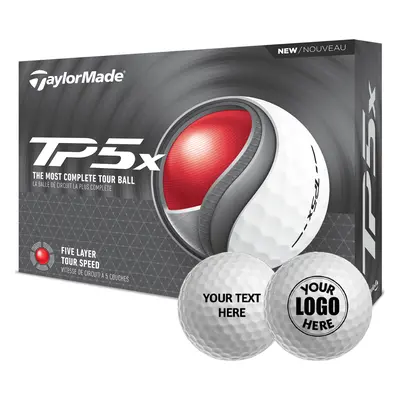 TAYLORMADE TP5x GOLF BALLS - WHITE PERSONALISED