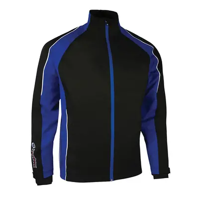 SUNDERLAND VANCOUVER PRO WATERPROOF GOLF JACKET - BLACK / ELECTRIC BLUE - S