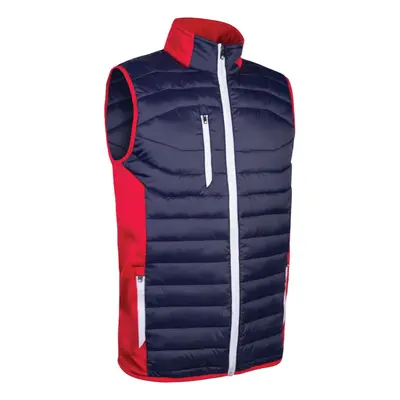 SUNDERLAND ANTON THERMAL PADDED GOLF GILET - NAVY / RED - S