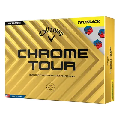 CALLAWAY CHROME TOUR TRUTRACK GOLF BALLS - YELLOW - 1 Dozen