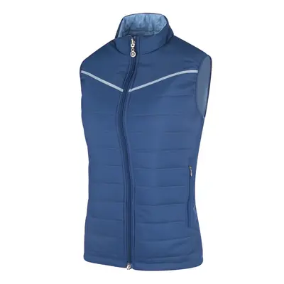 ISLAND GREEN LADIES REVERSIBLE PADDED GILET - NAVY - S