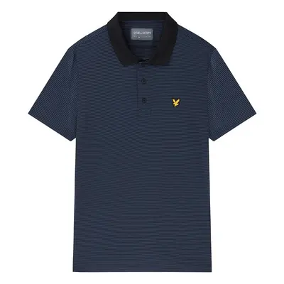 LYLE & SCOTT MICROSTRIPE GOLF POLO SHIRT - DARK NAVY - M