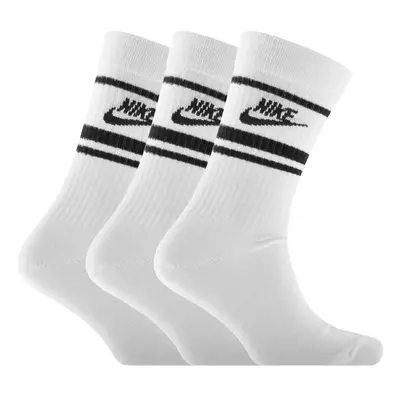 NIKE EVERYDAY ESSENTIAL GOLF CREW SOCKS - 3 PACK / WHITE STRIPES