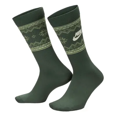 NIKE EVERYDAY GOLF CREW SOCKS - PAIR - VINTAGE GREEN / OIL GREEN / COCONUT MILK