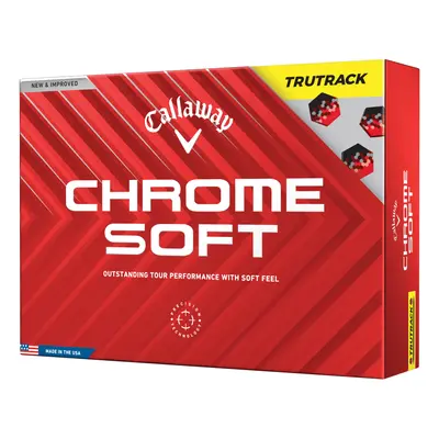 CALLAWAY CHROME SOFT TRUTRACK GOLF BALLS - YELLOW - 1 Dozen