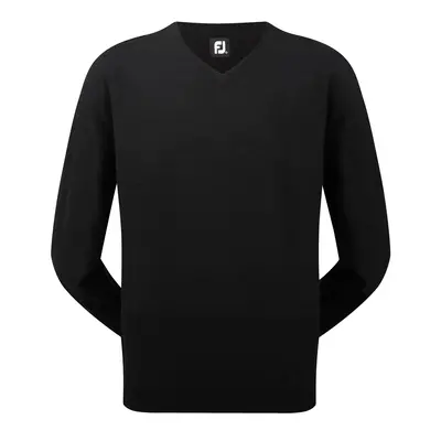 FOOTJOY WOOLBLEND V NECK GOLF PULLOVER 90129 - BLACK - 2XL