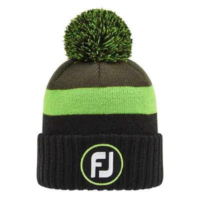 FOOTJOY POM POM GOLF BEANIE - BLACK / GREEN