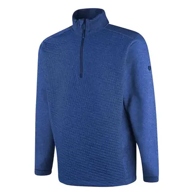 ISLAND GREEN JACQUARD KNIT 1/2 ZIP PULLOVER - ROYAL BLUE - M