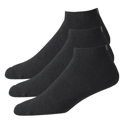 FOOTJOY COMFORTSOF SPORT GOLF ANKLE SOCKS 15233 - BLACK (3 PACK)