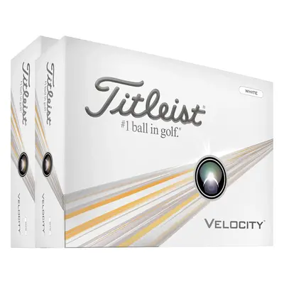 TITLEIST VELOCITY GOLF BALLS / DOUBLE DOZEN - WHITE - 2 Dozen