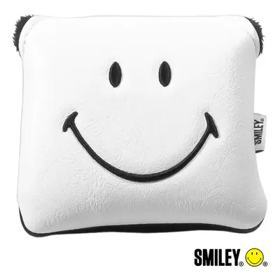 SMILEY ORIGINAL CLASSIC MALLET PUTTER HEADCOVER - WHITE