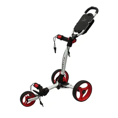 AXGLO TRILITE 3 WHEEL GOLF TROLLEY - WHITE / RED +FREE £59.99 ACCESSORY PACK