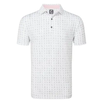 FOOTJOY THE 19TH HOLE LISLE GOLF POLO SHIRT 81611 - WHITE - S