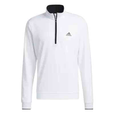 ADIDAS PRIMEGREEN 1/4 ZIP GOLF PULLOVER - WHITE - S