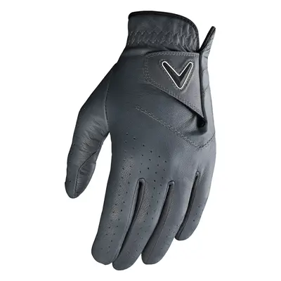 CALLAWAY OPTI-COLOUR LEATHER GOLF GLOVE - CHARCOAL - LH (FOR RH GOLFER) , ML