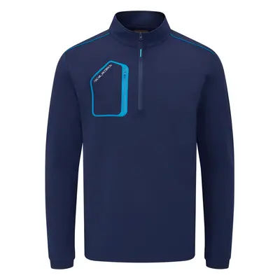 OSCAR JACOBSON HASTINGS 1/4 ZIP JUMPER - NAVY - M