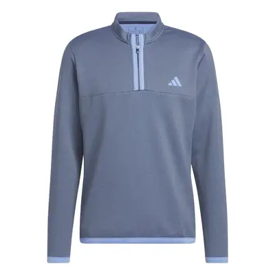 ADIDAS MICRODOT 1/4 ZIP GOLF PULLOVER - COLLEGIATE NAVY / BLUE FUSION - S