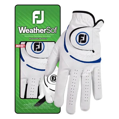 FOOTJOY 2025 MENS WEATHERSOF GOLF GLOVE - WHITE / BLUE - LH (FOR RH GOLFER) , S