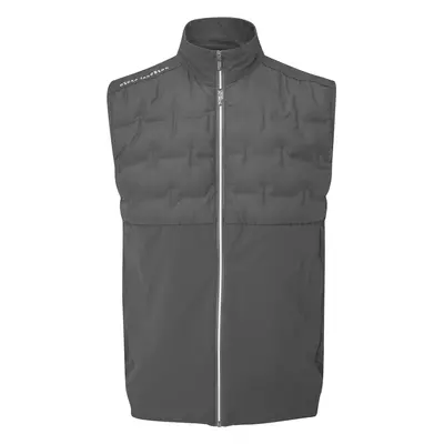 OSCAR JACOBSON QUINN PADDED GILET - PEWTER - L