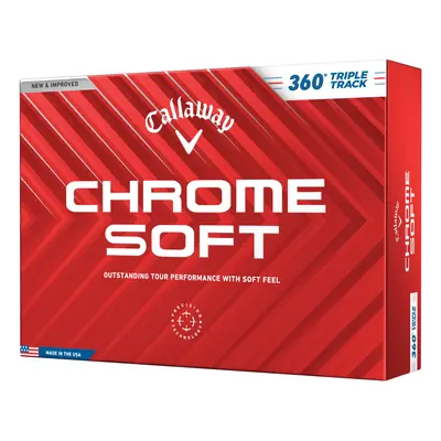 CALLAWAY CHROME SOFT 360 TRACK GOLF BALLS - WHITE - 1 Dozen