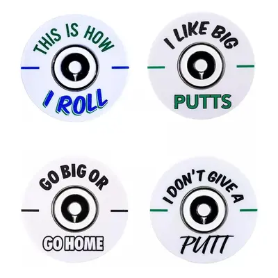 IZZO GOLF IN YOUR FACE OVERSIZED DUAL GOLF BALL MARKERS - 4 PACK