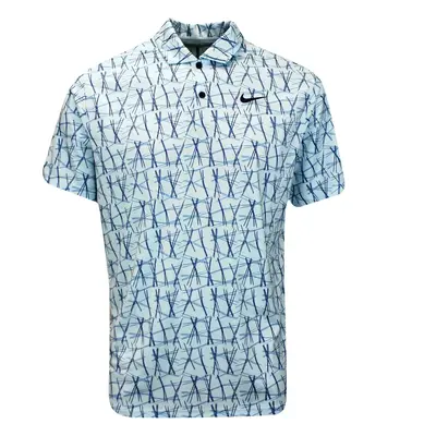 NIKE DRI-FIT VICTORY+ LONG LEAF POLO SHIRT - GLACIER BLUE - L