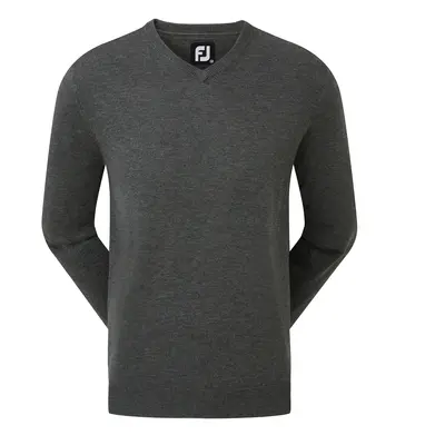 FOOTJOY WOOLBLEND V NECK GOLF PULLOVER 90131 - HEATHER CHARCOAL - 2XL