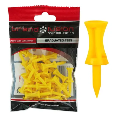 FUSION PLASTIC GOLF CASTLE TEES / BUMPER PACKS - YELLOW 45mm (60 Pack)