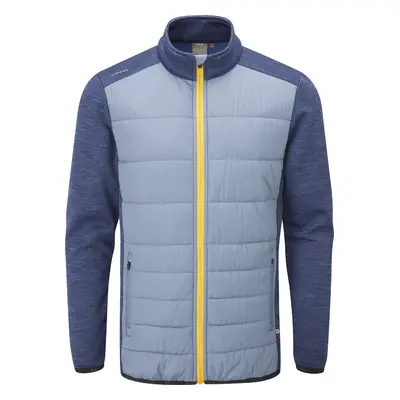 PING DOVER THERMAL WINDPROOF GOLF JACKET - GREYSTONE / OXFORD BLUE - S