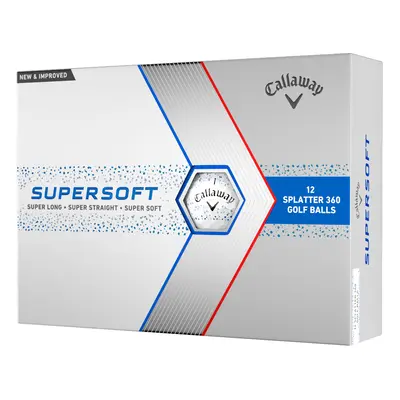 CALLAWAY SUPERSOFT SPLATTER 360 GOLF BALLS - BLUE - 1 Dozen